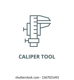 Caliper tool line icon, vector. Caliper tool outline sign, concept symbol, flat illustration