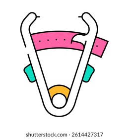 caliper tool line icon vector. caliper tool sign. isolated symbol illustration