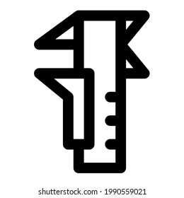 Herramienta de calibración en el icono de contorno