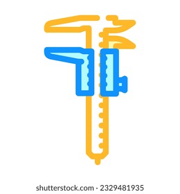 caliper tool work color icon vector. caliper tool work sign. isolated symbol illustration