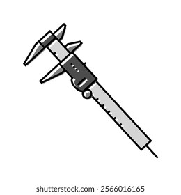 caliper tool work color icon vector. caliper tool work sign. isolated symbol illustration
