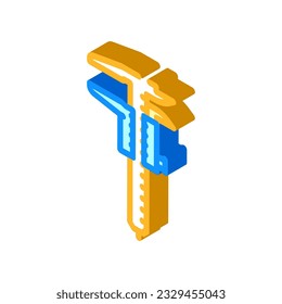 herramienta de pinza de freno funciona como vector de icono isométrico. signo de trabajo de la herramienta de pinza de freno. ilustración de símbolo aislado