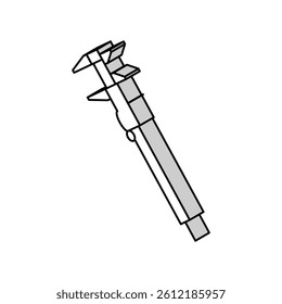 caliper tool work isometric icon vector. caliper tool work sign. isolated symbol illustration