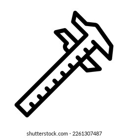 Caliper Vector Line Icon Design