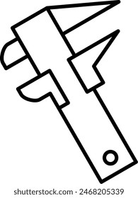 Caliper Vector Line Icon Design