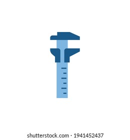 Caliper,  vernier icon in color icon, isolated on white background 