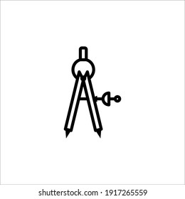 calipers, accuracy, markup. Vector sign in a simple style isolated on a white background