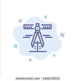 Calipers, Geometry, Tools, Measure Blue Icon on Abstract Cloud Background. Vector Icon Template background