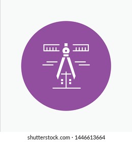 Calipers, Geometry, Tools, Measure white glyph icon
