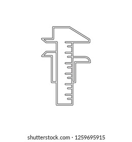 Calipers icon. Element of measuring elements for mobile concept and web apps icon. Thin line icon for website design and development, app development