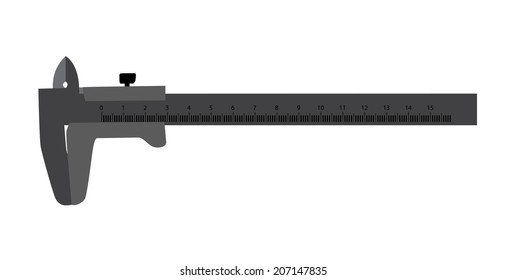 Calipers. Isolated on White Background. Vector Illustration. EPS10.