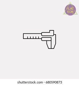 calipers line icon