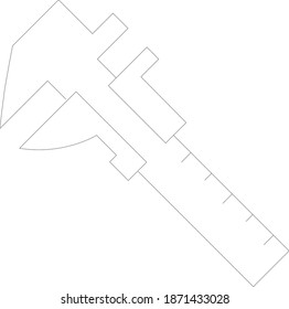 Calipers for measurement. Vector Icon 