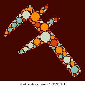 Calipers shape vector design by color point