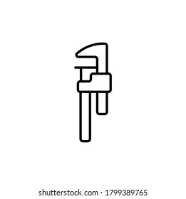 Calipers simple thin line icon vector illustration