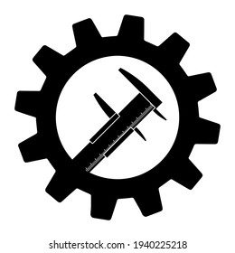 Calipers tool im gear simple flat icon illustration