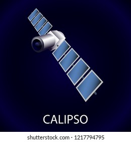 Calipso satellite icon. Cartoon of calipso satellite vector icon for web design