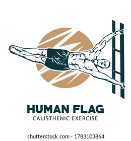 Calisthenic Trainieren Sie sportliche Vektorgrafik, perfekt für Sport Club, Fitness Club und Gym-Logo