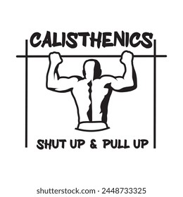 Calisthenics graphic print , Abstract fashion drawing and creative design for t-shirts, mugs, graphic tee, sweatshirt, cases, etc. Illustration in modern style for clothes. - Vector