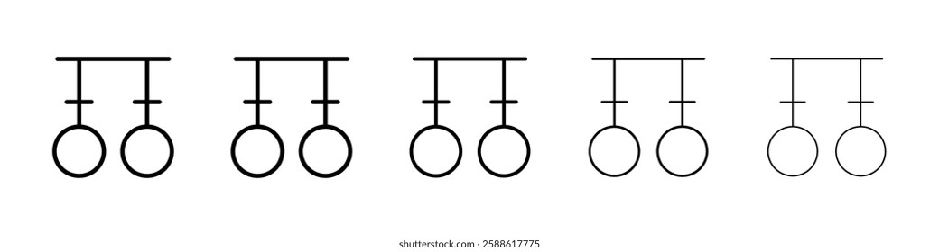 Calisthenics rings icon Vector logo sign