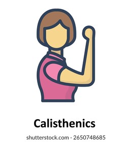 Calisthenics Vector Icon which can easily modify or edit
