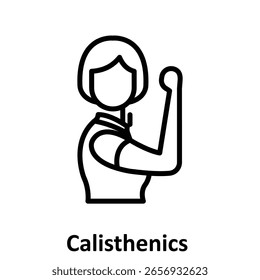 Icono de Vector de Calistenia que puede modificarse o editarse fácilmente


