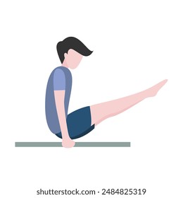 Calisthenics Workout Flat Design Illustration Concept