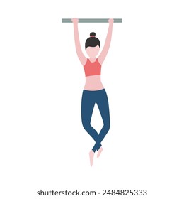 Calisthenics Workout Flat Design Illustration Concept