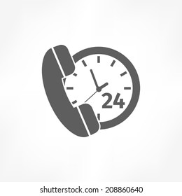 call 24 hours icon