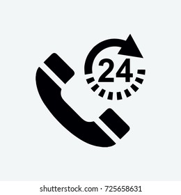 call 24 icon vector