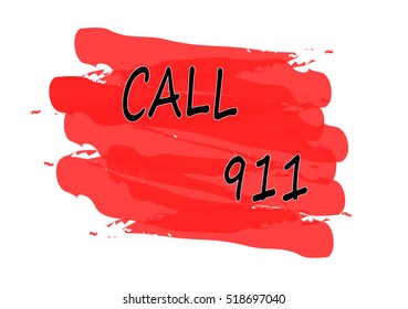 call 911 vector card