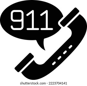 Call 911 vector icon. Can be used for printing, mobile and web applications.