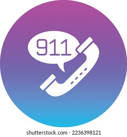 Call 911 vector icon. Can be used for printing, mobile and web applications.