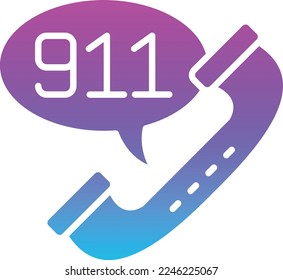 Call 911 vector icon. Can be used for printing, mobile and web applications.