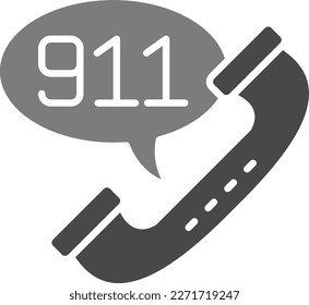 Call 911 vector icon. Can be used for printing, mobile and web applications.