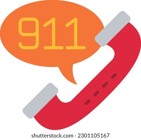 Call 911 vector icon. Can be used for printing, mobile and web applications.