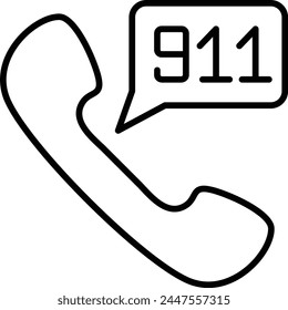Call 911 vector icon. Can be used for printing, mobile and web applications.