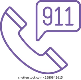 Call 911 vector icon. Can be used for printing, mobile and web applications.