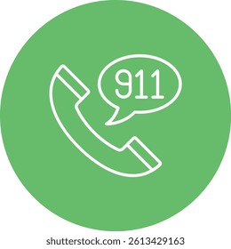 Call 911 vector icon. Can be used for printing, mobile and web applications.
