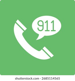 Llame al ícono del Vector 911. Se puede utilizar para aplicaciones de impresión, móviles y de Web.