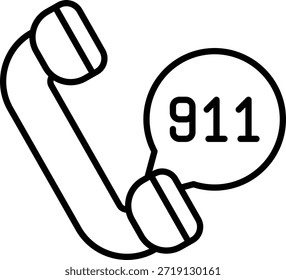Llame al ícono del Vector 911. Se puede utilizar para aplicaciones de impresión, móviles y de Web.