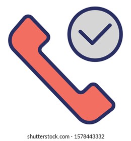 
Call accepted  Isolated Vector Icon fully editable
