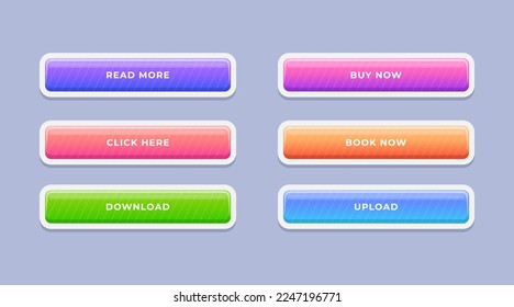 Call to action button collection for web or apps design project