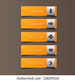 Call Action Button Metal Label, high quality button vector EPS10