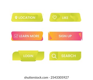 Call to Action Button Set Collection