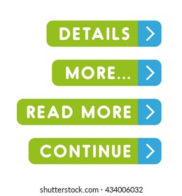 Call to action button set - Details, More, Read more, Continue