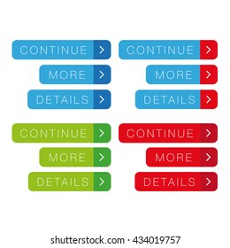 Call to action button set - Details, More, Read more, Continue