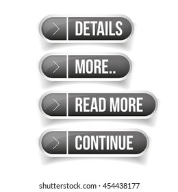 Call to action button set - Details, More, Read more, Continue