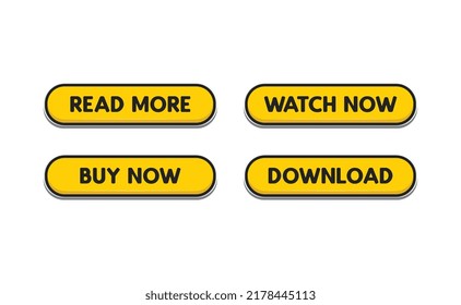 Call to action buttons collection. Download, read more, buy now signs.
