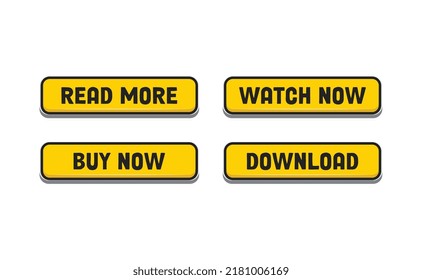 Call to action buttons collection. Download, read more, buy now signs.